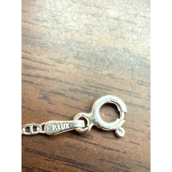 P. LUX 925 Sterling Silver Italy Flat Mariner Link Bracelet 7 in Jewelry Dainty - Picture 9 of 10